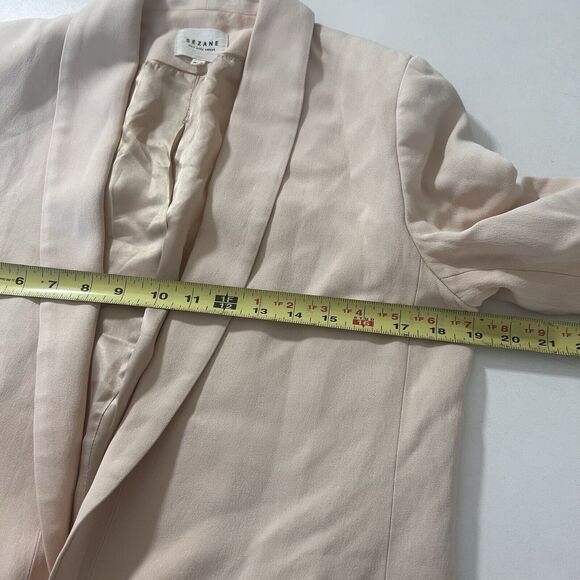 Sezane 2 Piece Pantsuit Women’s 40 Jacket Pants Blush Pink Crepe - Picture 13 of 16